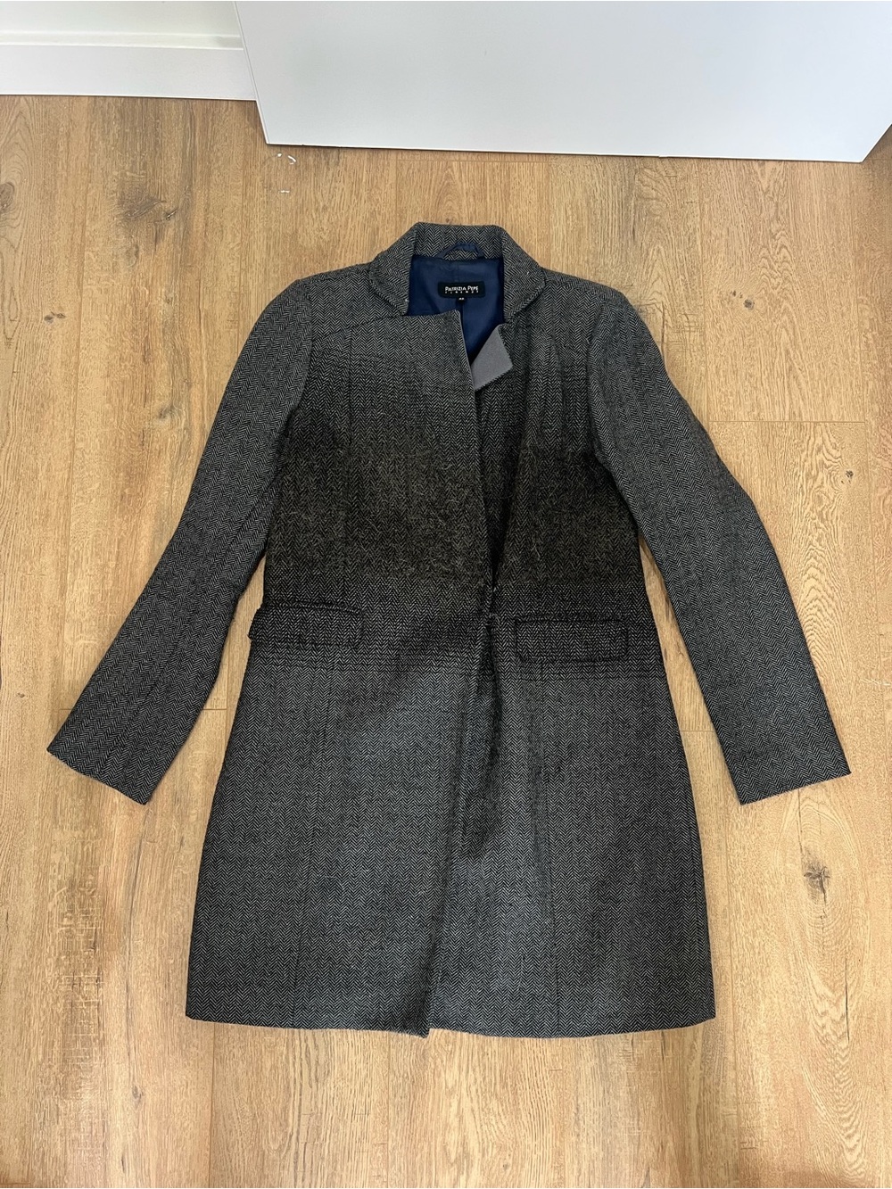 Patrizia Pepe Gray Wool-Blend Coat